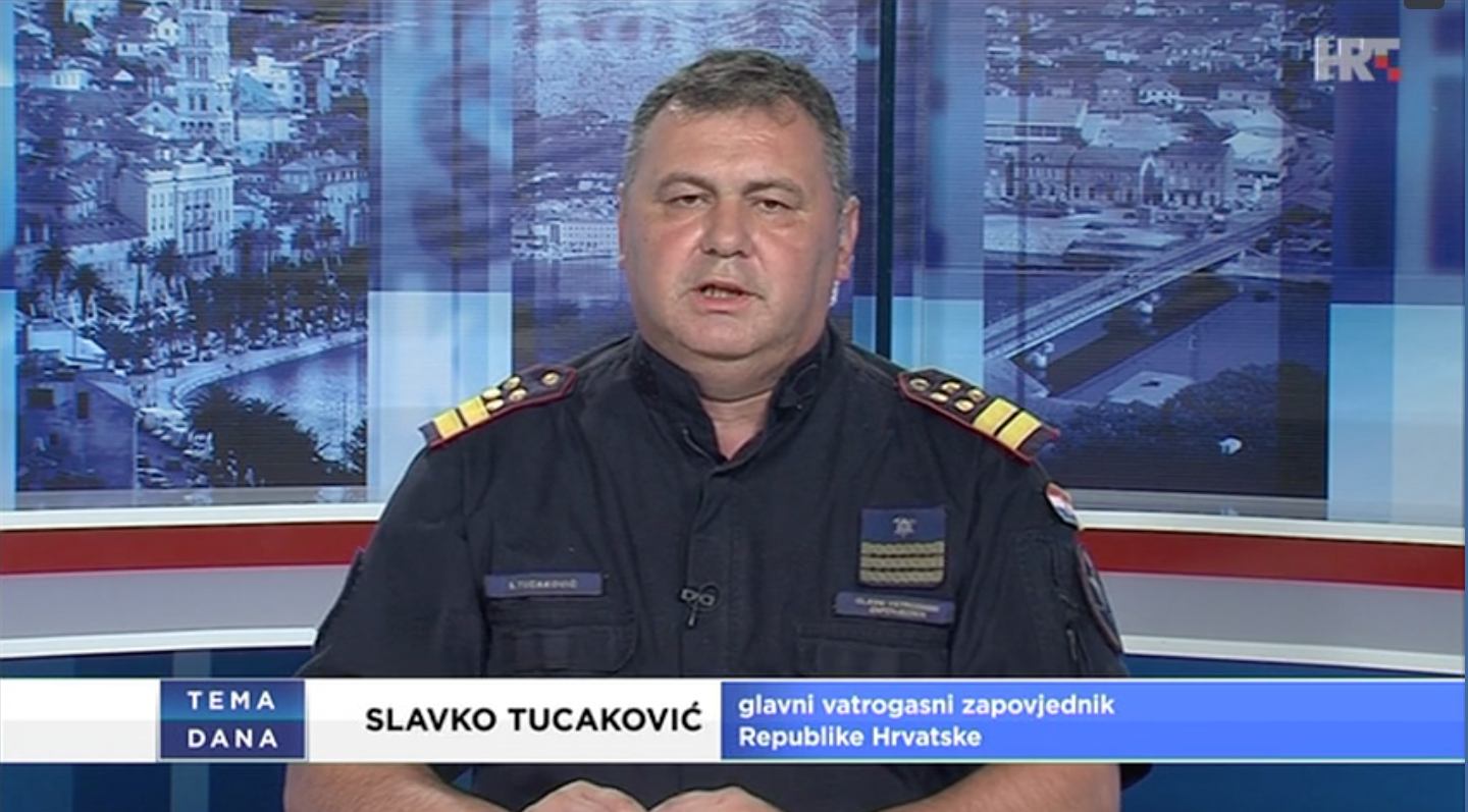 Glavni vatrogasni zapovjednik RH, Slavko Tucaković gost Teme dana HRT1 